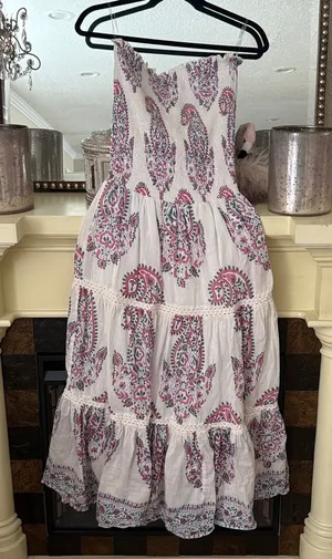 Bell Strapless Maxi Dress xs White thumbnail 1