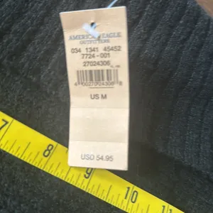 American Eagle Black off shoulder folded collar sweater MSRP $55 thumbnail 5