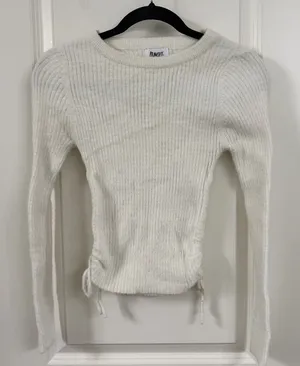 Princess Polly White Knit Sweater Size S/M thumbnail 1