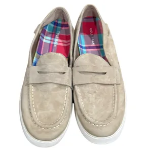 Cole‎ Haan Nantucket 2.0 Penny Loafers Womens 10.5 Beige Suede Light Academia thumbnail 3