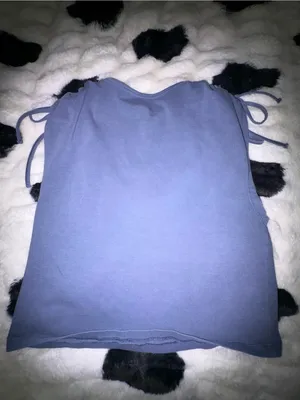 American Eagle Outfitters Dusty Lavender Tie-Shoulder Tank thumbnail 2