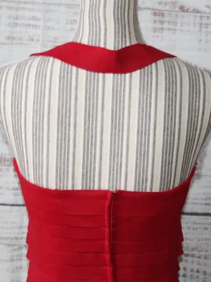 Sherri Hill 2009 Prom Style bodycon cocktail Red Dress Size 6 thumbnail 6