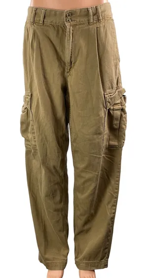 Banana Republic Women's Tan Utility High Rise Baggy Cargo Denim Jeans Size 30/10 thumbnail 1