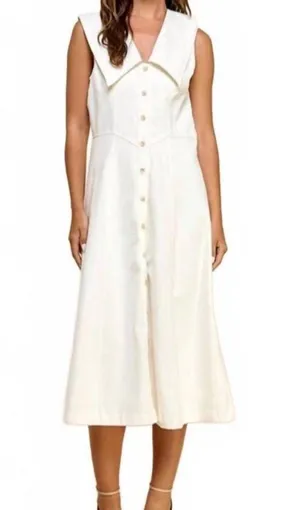 TCEC Dress white mini collared  thumbnail 1