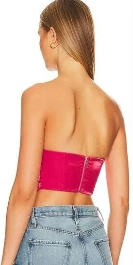 Superdown Clara Cut Out Top in Hot Pink XS thumbnail 2