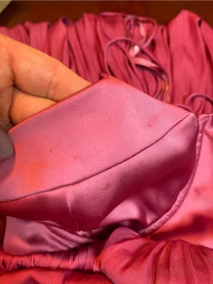 Free People Freya Berry Pink Satin Corset Tiered Maxi Dress M Coquette Fairycore thumbnail 13