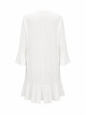 Cupshe Crisp Weave White Cover-Up Kimono Large thumbnail 5