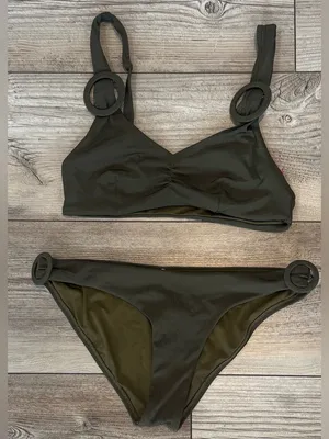 Red Carter Olive Green Ring-Detail Bikini Set Y2K style NWOT thumbnail 1
