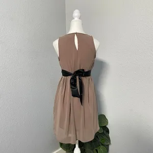 Catwalk Studio Brown Ruffle Tiered Dress Tie Back Y2k Fairy Grunge Dark Romantic thumbnail 4