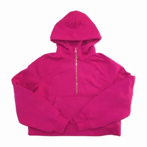 NWT Lululemon Scuba Oversized Half Zip Hoodie Ripened Raspberry Sweatshirt XS/S thumbnail 1