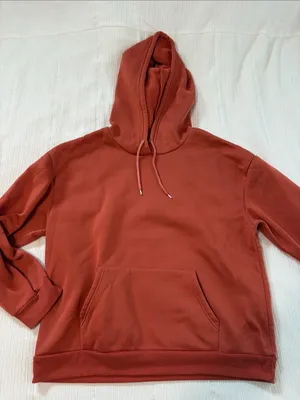SheIn Rust Red Women's Hooded Pullover Sweatshirt thumbnail 1