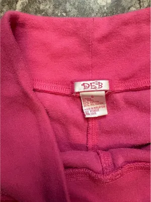 Vintage Y2K DEB Pink Terry Cloth Low Rise Short Shorts Small 34 Varsity thumbnail 3
