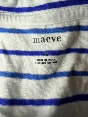 Anthropologie Maeve XS Striped Lace Crochet Crop Top 100% Cotton Boho Festival thumbnail 7