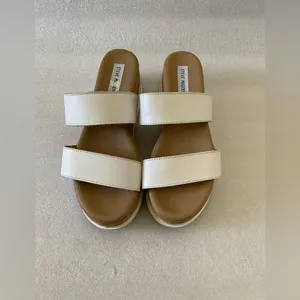 Steve Madden Thalia White Cork Wedge sandals size 9.5 thumbnail 7