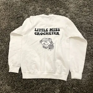 Wild Oak Creations Little Miss Crocheter Sweatshirt in White, Size S​​​​​​​​​ thumbnail 3