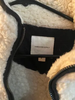 Thread & Supply Women's sherpa pullover sweater white size small thumbnail 4