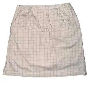Line Up Womens Tan Plaid Golf Skort Size 6 Side Zip Cotton Stretch Activewear thumbnail 2