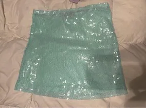 White fox sequin skirt thumbnail 1