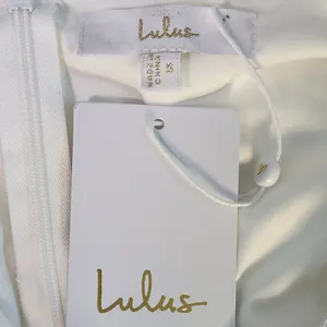 Lulus White Tie-Strap Wedding Dress with Train NWT Size Small thumbnail 9