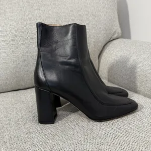J.‎ Crew Black Square-toe Ankle Boots in Italian Leather Size 10 thumbnail 6