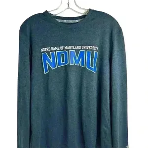 Champion Notre Dame Maryland Univ Blue Graphic Long Sleeve Shirt‎ M thumbnail 2
