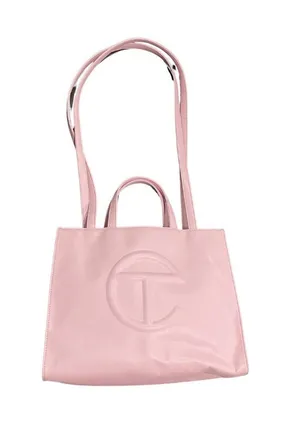 Telfar Shopping Bag Bubblegum Pink Tote Handbag Vegan Leather Crossbody Laptop thumbnail 1