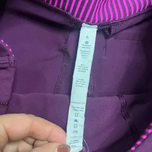 Lululemon Women's Size 6 Purple‎ Tapered Stretchy HR Trousers Jogger Pants thumbnail 3
