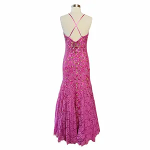 JOVANI Pink Lace Dress Strapless Mermaid Sweetheart Gown Prom Formal Gala 6 NWT thumbnail 3