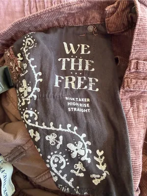 We The Free Free People Risk Taker High Rise Straight Leg Cords in Chocolate Truffle Size 29 thumbnail 5