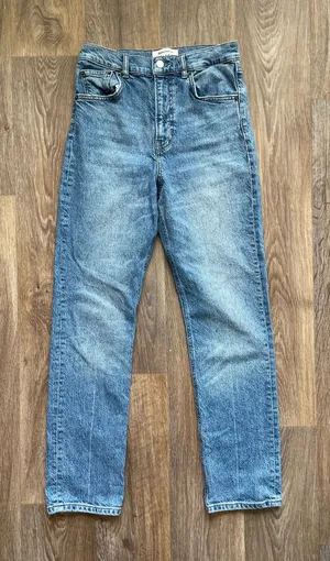 Reformation Liza Ultra High Rise Straight Jeans Medium Wash Denim Size 27 thumbnail 1