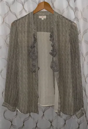 Tory Burch 100% Silk Ruffled Blouse thumbnail 1