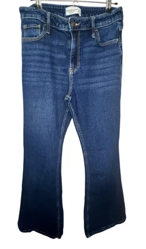 Abercrombie And Fitch Dark Wash Vintage Flare High Rise Denim Jeans thumbnail 1