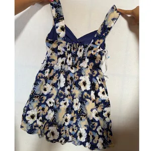 LULUS Sunny Attraction Navy Floral Bustier Mini Dress S thumbnail 6