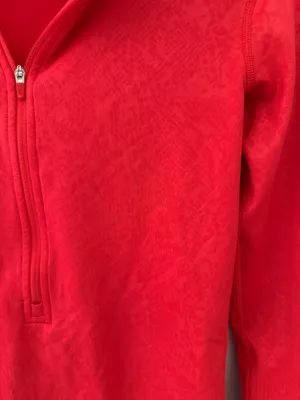 Nike Dri-FIT Floral Jacquard Half Zip Running Pullover Women’s S Red thumbnail 4