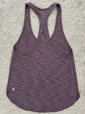 LULULEMON 105 F Singlet in Heathered Black Cherry First Release Sz. 4 thumbnail 8
