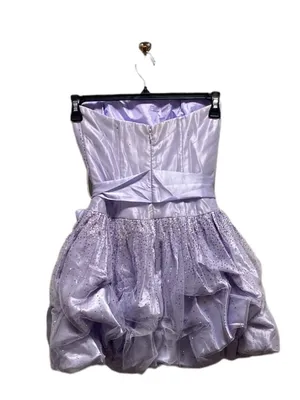 Gunne Sax Jessica McClintock Vintage Strapless Dress Purple Size 3 Homecoming thumbnail 13