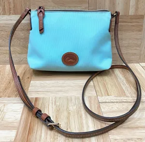 DOONEY & BOURKE Nylon Crossbody Pouchette Bag in Light Blue thumbnail 1
