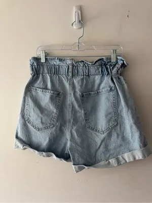 Garage Denim Paperbag Elastic Waist Shorts thumbnail 4