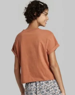 Wild Fable - Women's Short Sleeve Crop Top- Small, New thumbnail 4