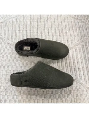UGG Elea Embossed Slip-On Clogs in Dense Smoke thumbnail 3