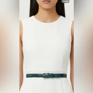 Amanda Smith Genuine Snake Skin Belt - Blue - Size S thumbnail 9
