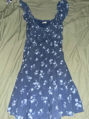 Hollister Dress Floral Blue thumbnail 1