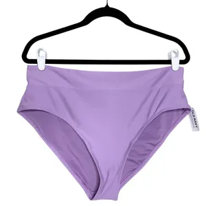Old Navy Banded High Waist French Cut Bikini Bottoms Size XL Purple Beach Summer thumbnail 2