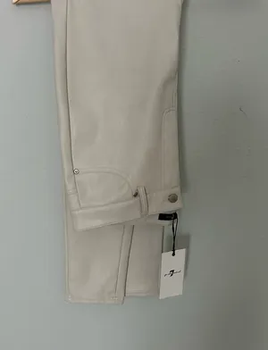 Seven For All Mankind Cream, Vegan Leather Pants thumbnail 1