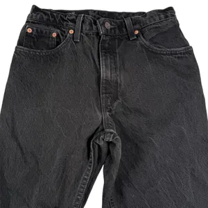 Levis Relaxed‎ Fit Jeans 9M Black Tapered High Rise Made In USA Vintage thumbnail 1