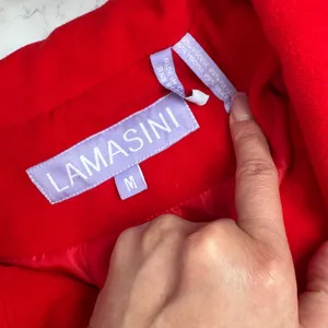 Lamasini Women's Vibrant Red Trench Coat thumbnail 8
