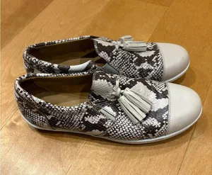 Peter Millar leather loafers shoes snakeskin sz 8 thumbnail 1