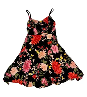 Old Navy Camp Tank Top Floral Printed Dress Red/ Pink XS thumbnail 1