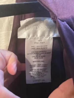 David's Bridal Formal Dress size 8 Purple Plum Prom Homecoming Cruise READ thumbnail 6