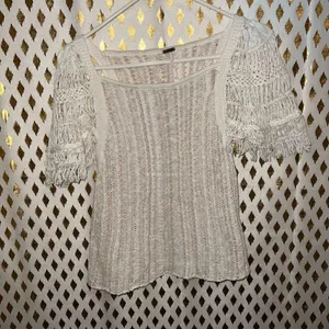 Free People Blackbird Macrame top Ivory comb size XS thumbnail 7